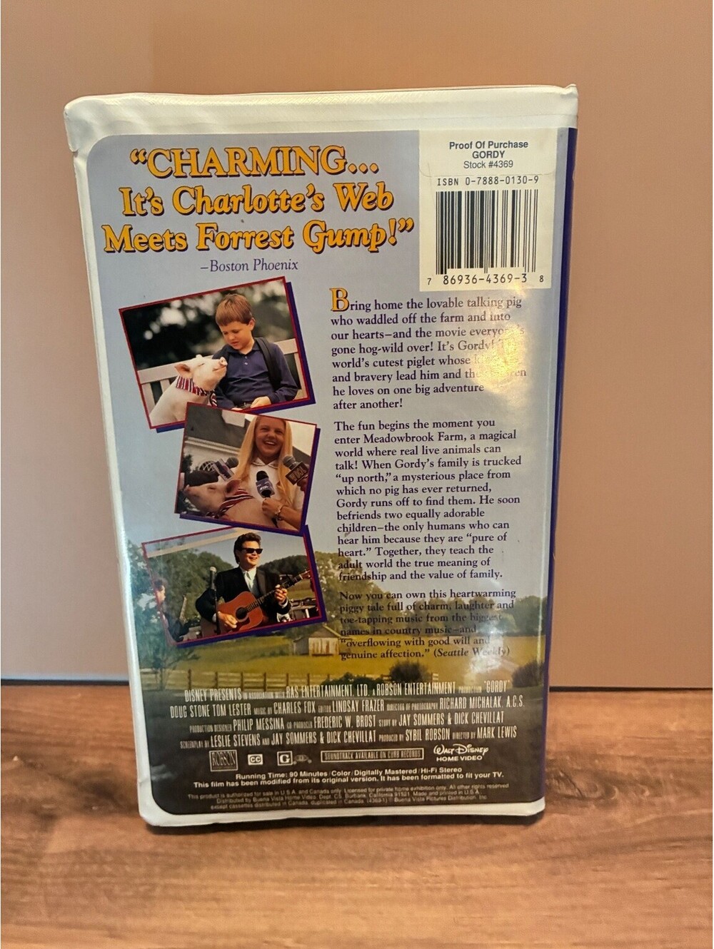 Gordy VHS Disney Movie Tape The Talking Pig Who Made It Big! Family Kids Film - Picture 2 of 6